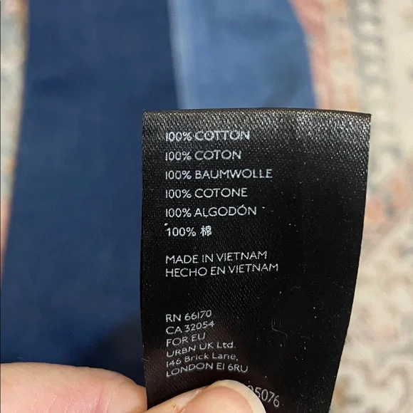 BDG high rise Dark Blue patchwork color block Denim Jeans - Picture 7 of 7